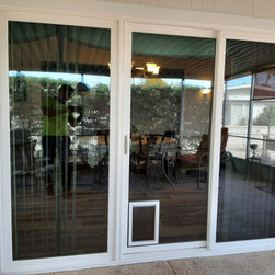 Vinyl Sliding Door With Doggy Door - Patio Doors