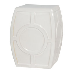 White "O" Garden Stool - Home Decor