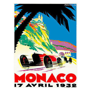 1932 Maserati 8C 2500 at Monaco Grand Prix Photo Poster Formula 1