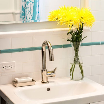 Blue and White Bathroom