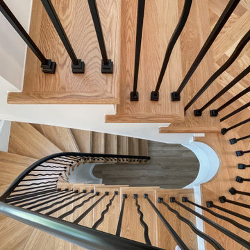 Project #106 | Winding Staircase with Modern Balustrade