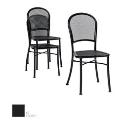 Cafe Collection: Traditional Avignon Iron Cafe Chair by Summer Classics - Outdoor Dining Chairs
