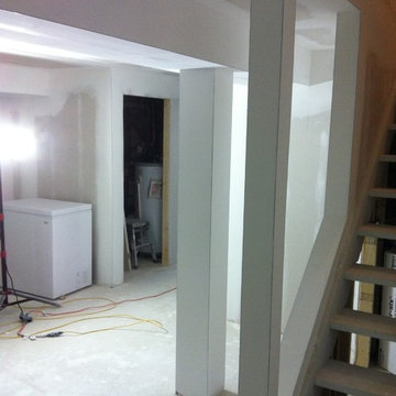 600Sq.ft Basement Open Staircase Taped