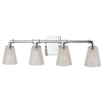 Westbrook 4-Light Bath and Vanity With Clear Glass, Polished Chrome