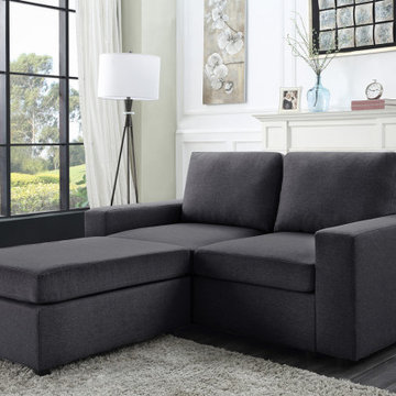 Arroyo 68" Linen Reversible Loveseat Chaise