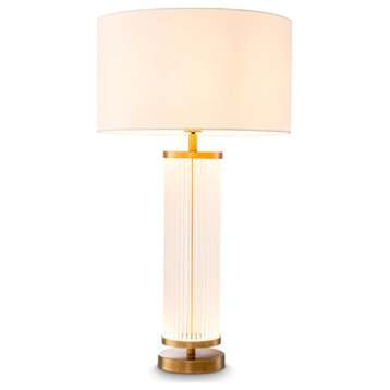 Frosted Glass Table Lamp, Eichholtz Thibaud