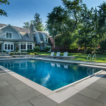 Glen Ellyn Swimming Pool, Spa Inside Pool, Pergola