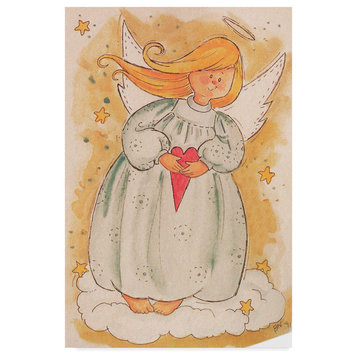 Beverly Johnston 'Angel With A Heart' Canvas Art, 22"x32"