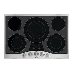 Viking 3 Series 30" Electric Cooktop, Stainless With Black Glass | RVEC3305BSB - Cooktops