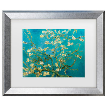 Vincent van Gogh 'Almond Branches, Bloom 1890' Matted Framed Art, 20"x16"