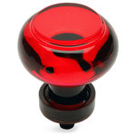Cosmas - Round Cabinet Knob, Oil Rubbed Bronze and Red Glass - Manufacturer: Cosmas