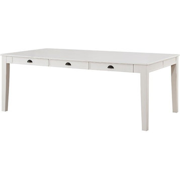 ACME Renske Storage Dining Table in Antique White