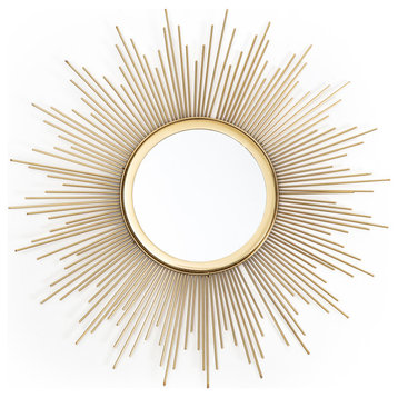 Opal Gold Starburst Metal Wall Mirror