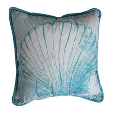 50 Most Por Beach Style Decorative Pillows For 2018 Houzz Handcrafted Nautical Decor Saizaun Seashell Throw Pillow Light Blue And White Decorative Pillows