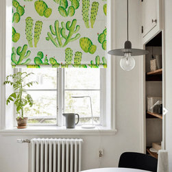 Quick Fix Washable Roman Window Shades Flat Fold , Fresh Shrub - Roman Shades