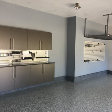 Garage cabinets and flooring