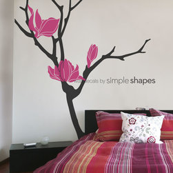 Magnolia Flower Branch Decal - Wall Decals