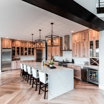 Modern Hickory Kitchen