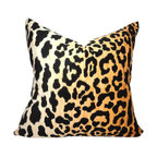 Braemore Jamil Velvet Cheetah Print with Down Pillow Insert 18x18