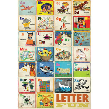 "Letter Fun" Painting Print on Canvas by Curtis