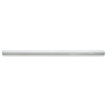 White Thassos Marble Pencil Liner Trim Molding 5/8x12 Polished, 1 piece