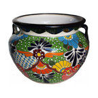 Large Paracho Talavera Mexican Ceramic Pot