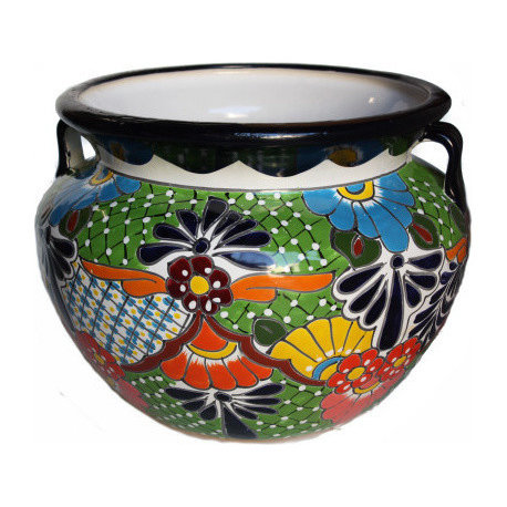 Large Paracho Talavera Mexican Ceramic Pot