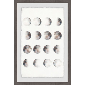 "Phases of the Moon II" Framed Painting Print, 12"x18"