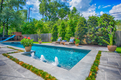 Pool - contemporary pool idea in Houston