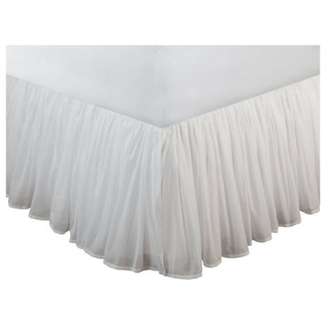 Greenland Cotton Voile Twin Bed Skirt 15"