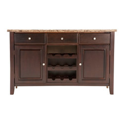 Bedrock Marble Sideboard w/ Wine Storage - Buffets And Sideboards