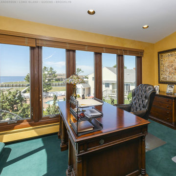 Gorgeous Wood Casement Windows in Home Office - Renewal by Andersen Long Island