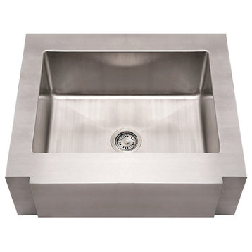 Noah's Collection Brushed Stainless Steel Commercial Single Bowl Sink