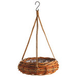 Napa Home & Garden - Rattan Hanging Basket - Generous in scale, this thickly woven rattan hanging basket is perfect for geraniums or ferns. Complete with a rustic metal hook, it adds height and dimension to your space.