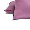 Lilac Art Silk Plain & Solid Set of 2, 24"x24" Throw Pillow Cover - Lilac Luxury
