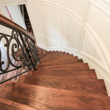 Project #74 | Circular Staircase with Hand-Forged Metal Panels