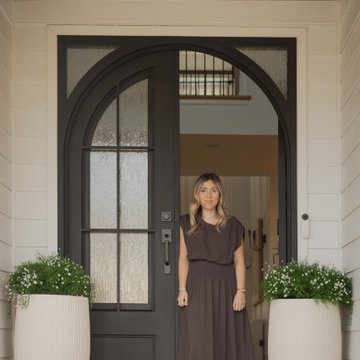 Modern Dining Room and Arched Entryway