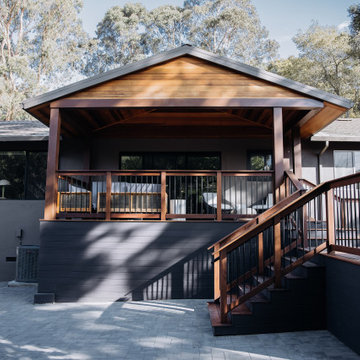 Multi-Level Ipe Deck with Covered Lounge | Bay Area Outdoor Living