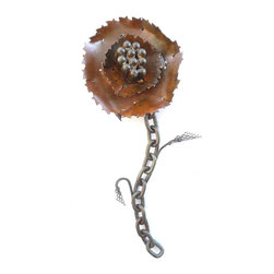 Saw Blade Flowers - "Buttercut" - Home Decor