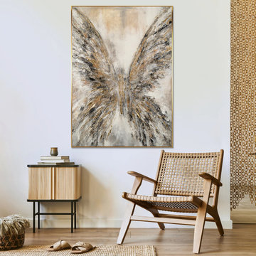 Artwork for living room in frame "Golden wings"