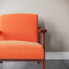 Belleze Accent Chair Living Room Upholstered Armchair, Orange