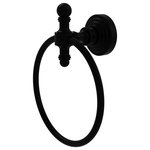 Allied Brass - Retro Wave Towel Ring, Matte Black - The traditional motif from this elegant collection has timeless appeal. Towel ring is constructed of solid brass and is an ideal six inches in diameter. It is ideal for displaying your favorite decorative towels or for providing the space for daily use.