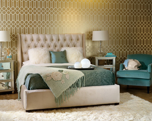 Best Teal And Mustard Bedroom Design Ideas & Remodel Pictures | Houzz - SaveEmail