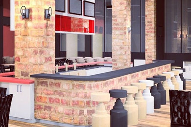Dining room - industrial dining room idea in Ottawa