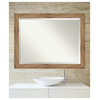 Owl Brown Wood Bathroom Mirror, 45x35