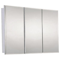 Tri-View Medicine Cabinet, 48"x36", Beveled Edge, Surface Mounted