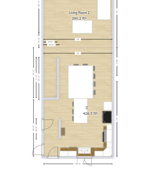 Combining kitchen island and dining area vs island and table
