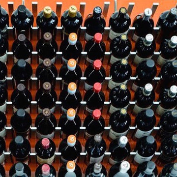 Wall wine racks - STACT electric orange