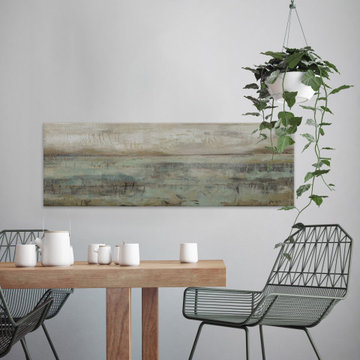 "Pastels and Rust IV" Painting Print on Wrapped Canvas