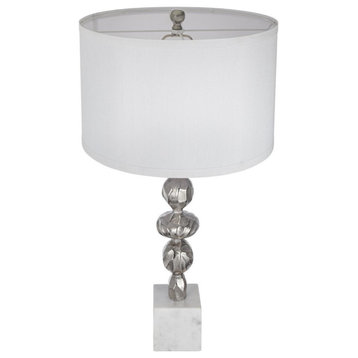 Anita 1 Light Table Lamp, Nickel and Natural